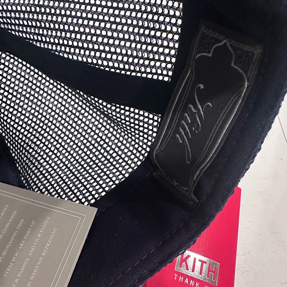 Kith Dark Blue Poly Foam Nolan Trucker Cap with Logo - Picture 8 of 8
